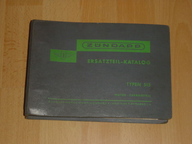 Parts Catalog 515 Green book