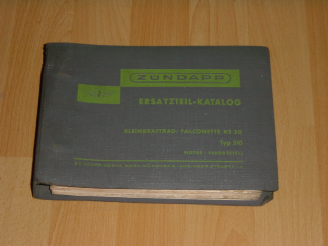 Parts Catalog 510 Green book Falconette KS 50 04-1961