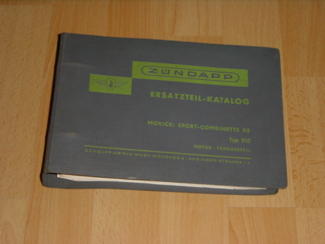 Parts Catalog 510 Green book Sport-Combinette KS 04-1961