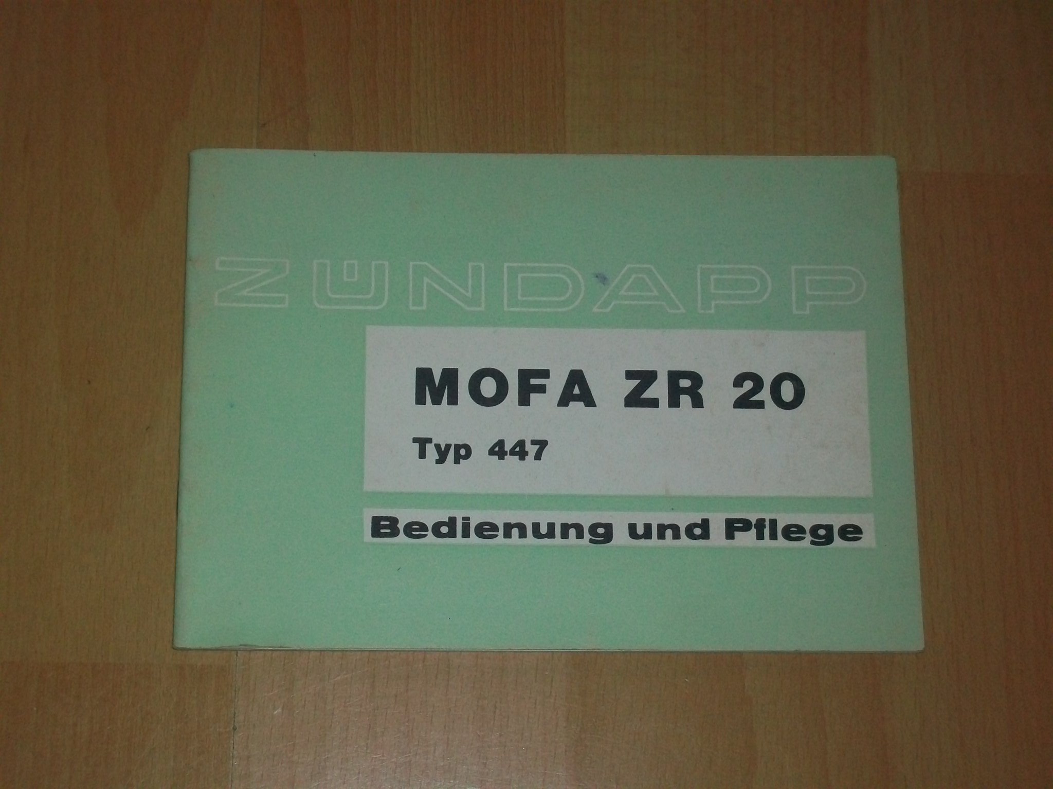 User manual D  -  447 ZR 20