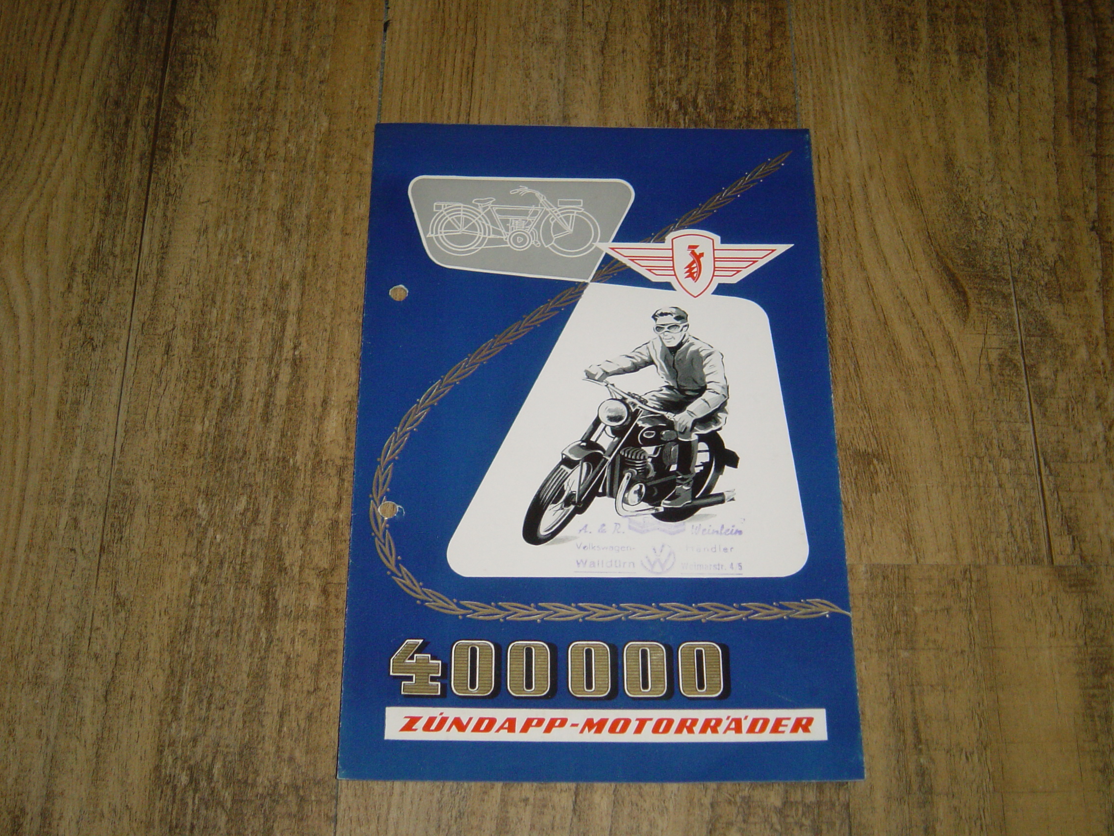 Reklame folder D - 400.000 Zündapp Motorräder