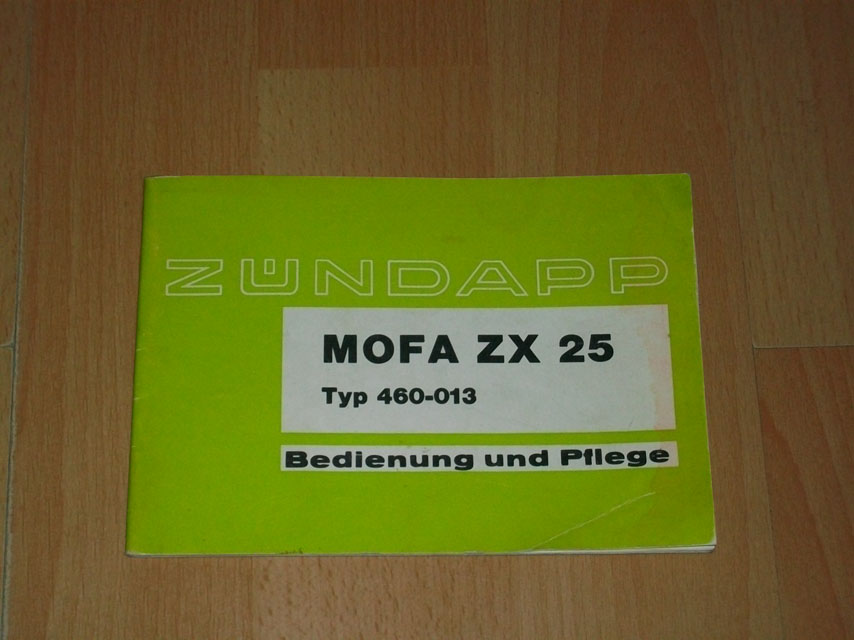 User manual D - 460 - 013 ZX 25