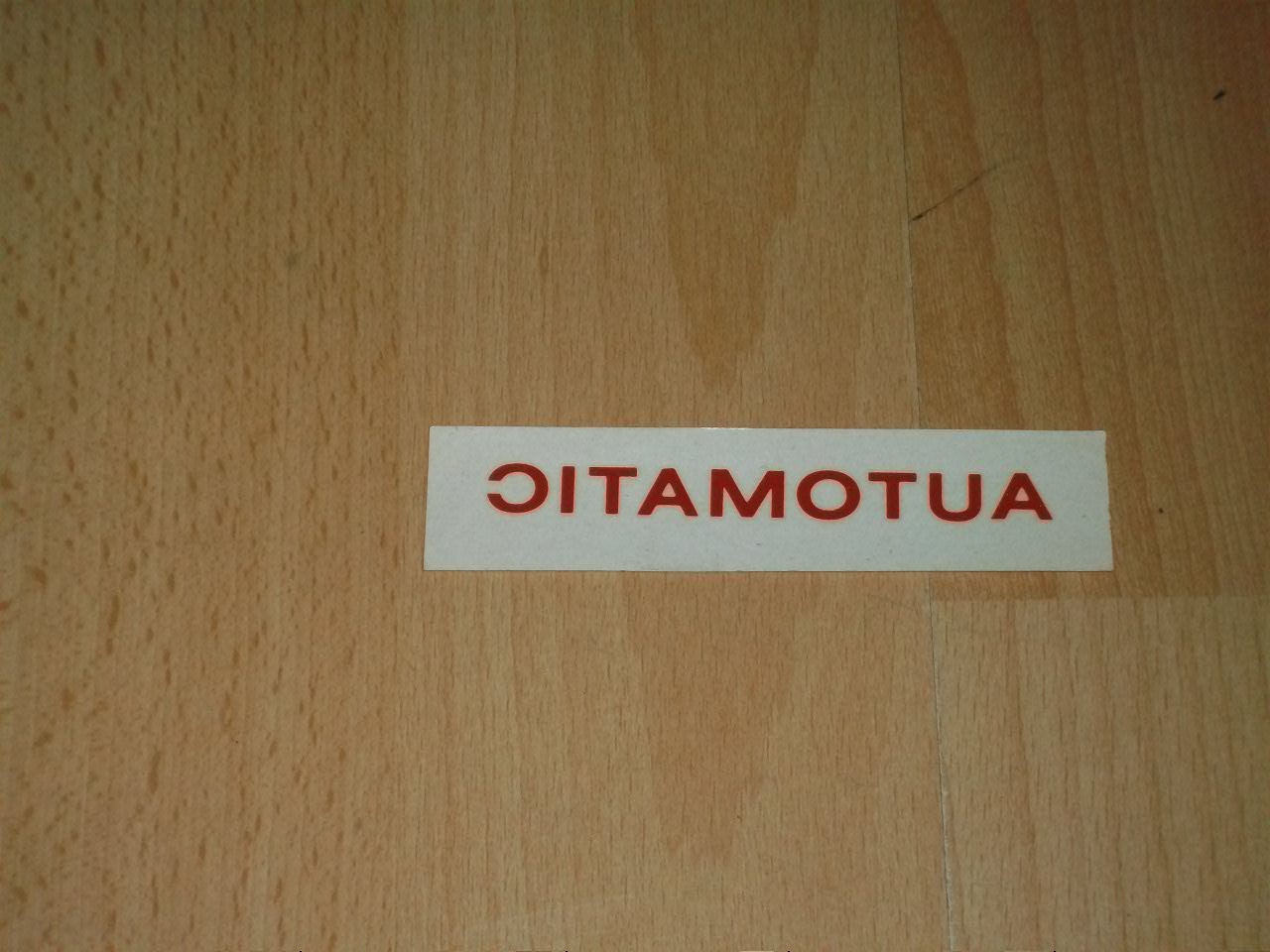 Sticker " Automatic "