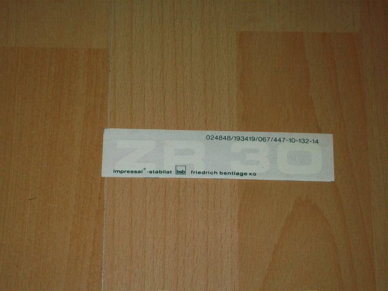 Sticker " ZR30 "