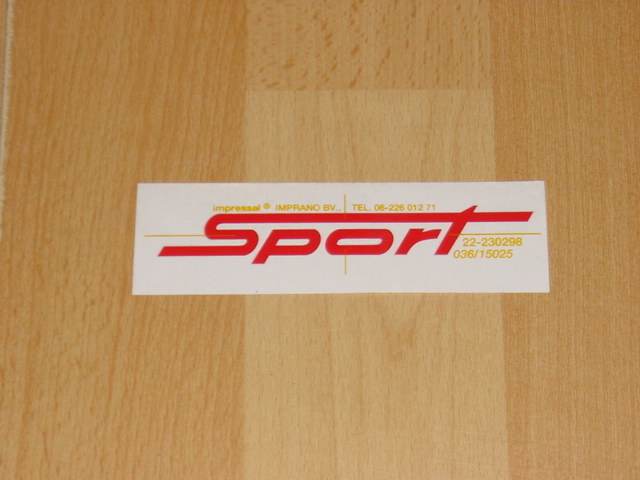 Sticker \" Sport \" voor KS 125