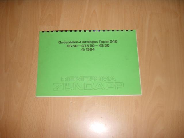 Onderdelen catalogus NL 540 1984-04