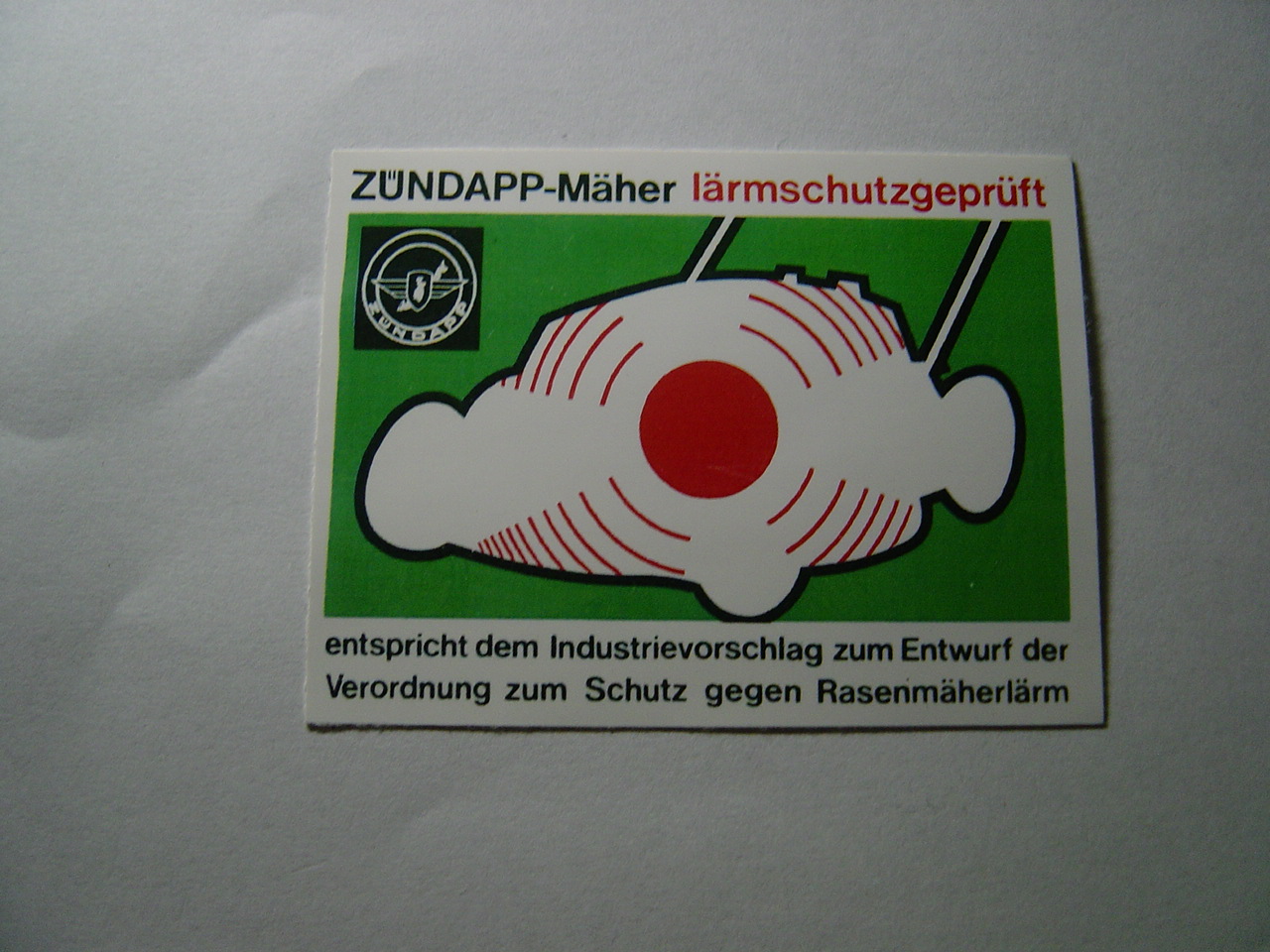 Sticker Grasmaaier " Larmschutzgepruft "