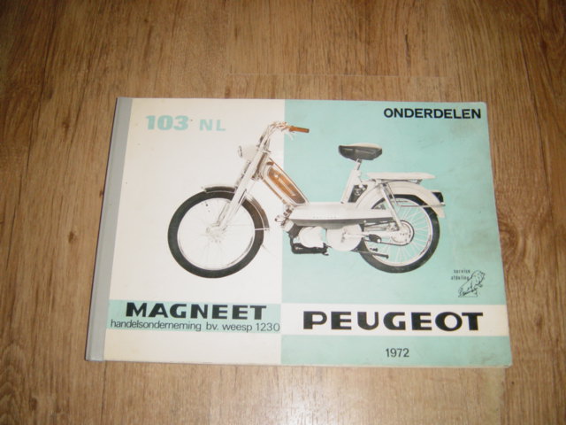 Onderdelenboekje Peugeot 103 NL (1972)