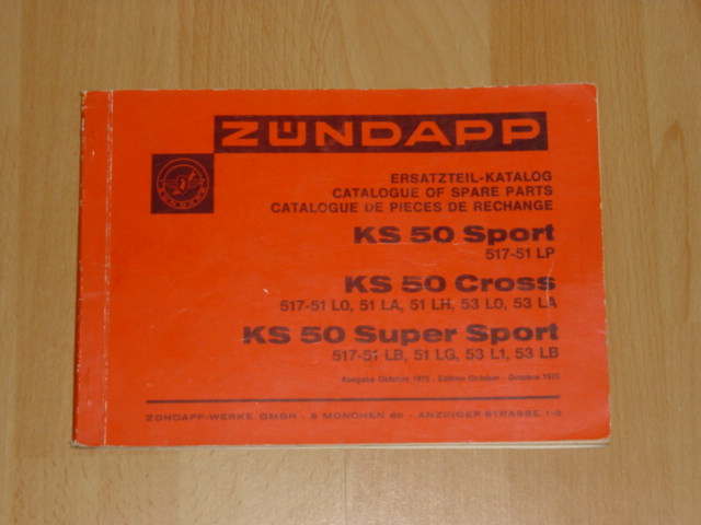 Ersatzteil-Katalog 517 1975-10 Sport, Cross, Super Sport