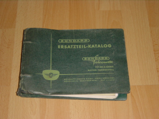 Parts Catalog 425 Green book 04-1958