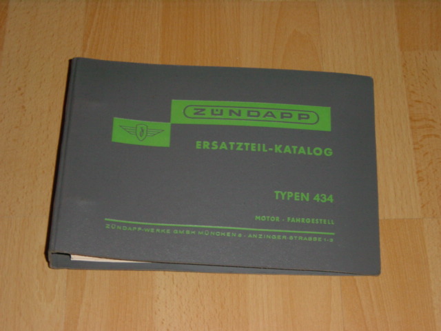 Onderdelen catalogus 434 Groene ordner 05-1966