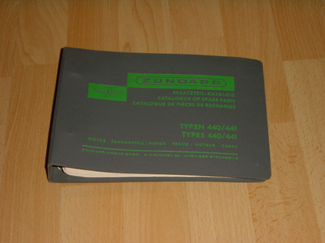 Onderdelen catalogus 440/441 Groene ordner  05-1968