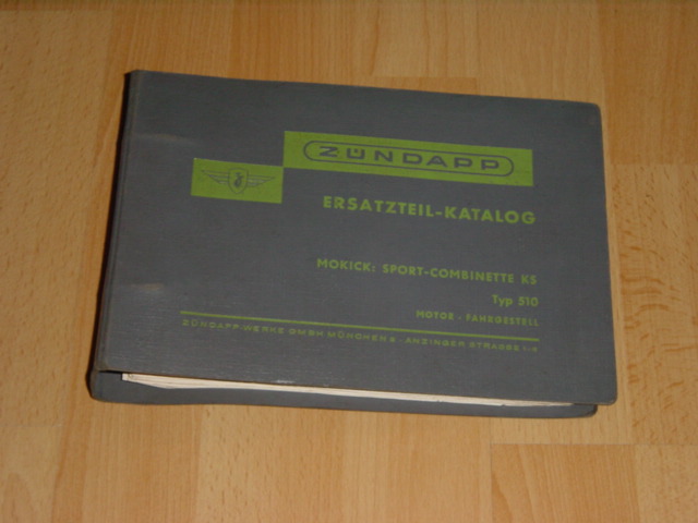Parts Catalog 510 Green book Sport-Combinette KS 1961-04