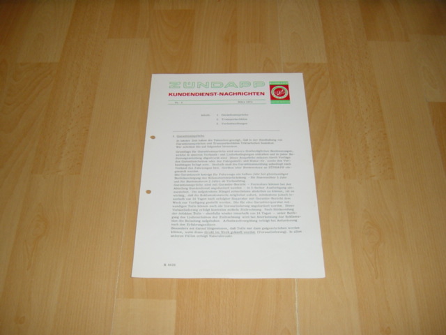 Kundendienst Nachtrichten (M) Nr. 03