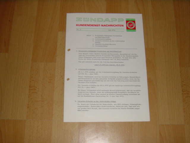 Kundendienst Nachtrichten (M) Nr. 06