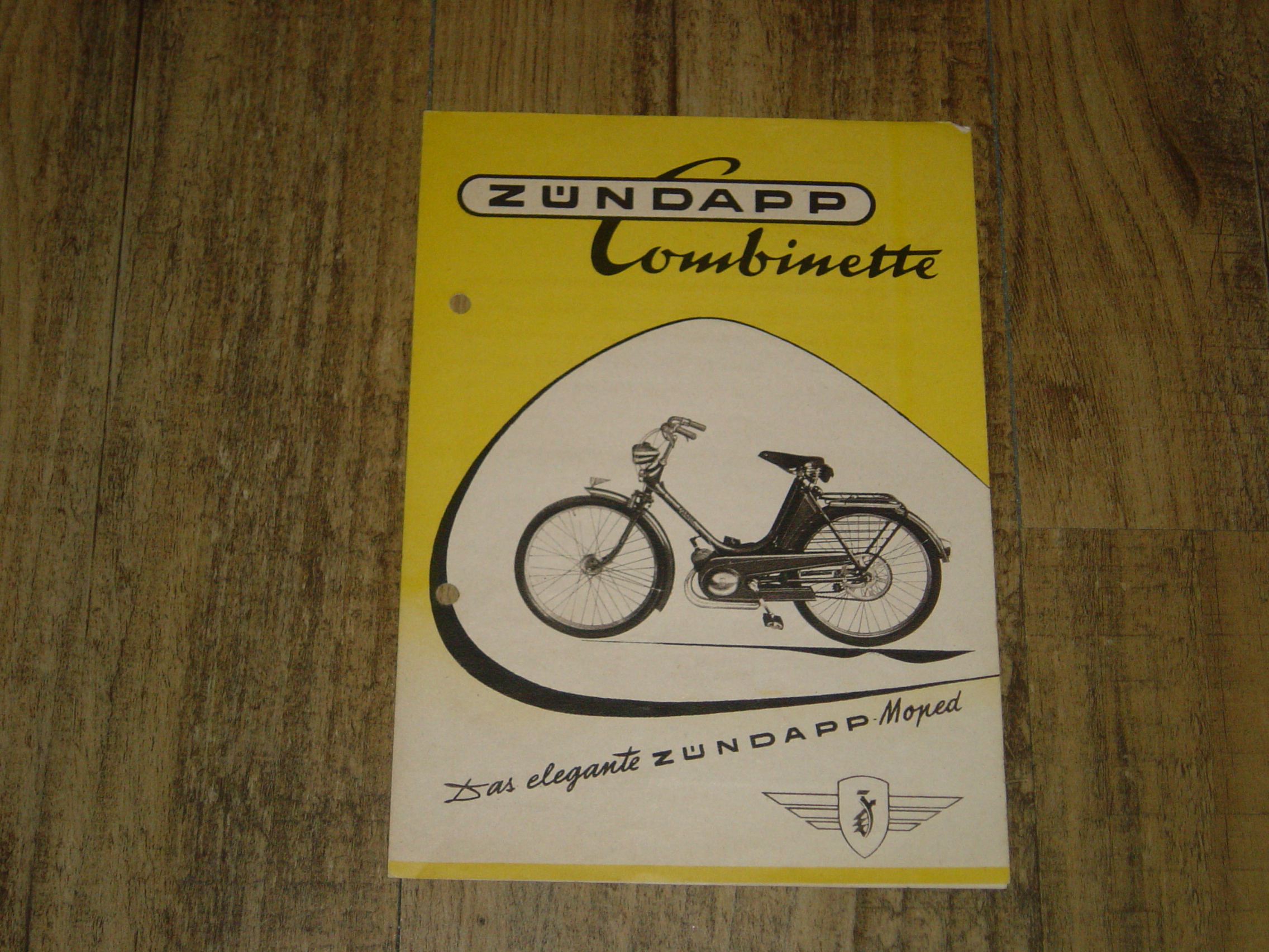 Reklame folder D - Combinette Das elegante Zündapp Moped