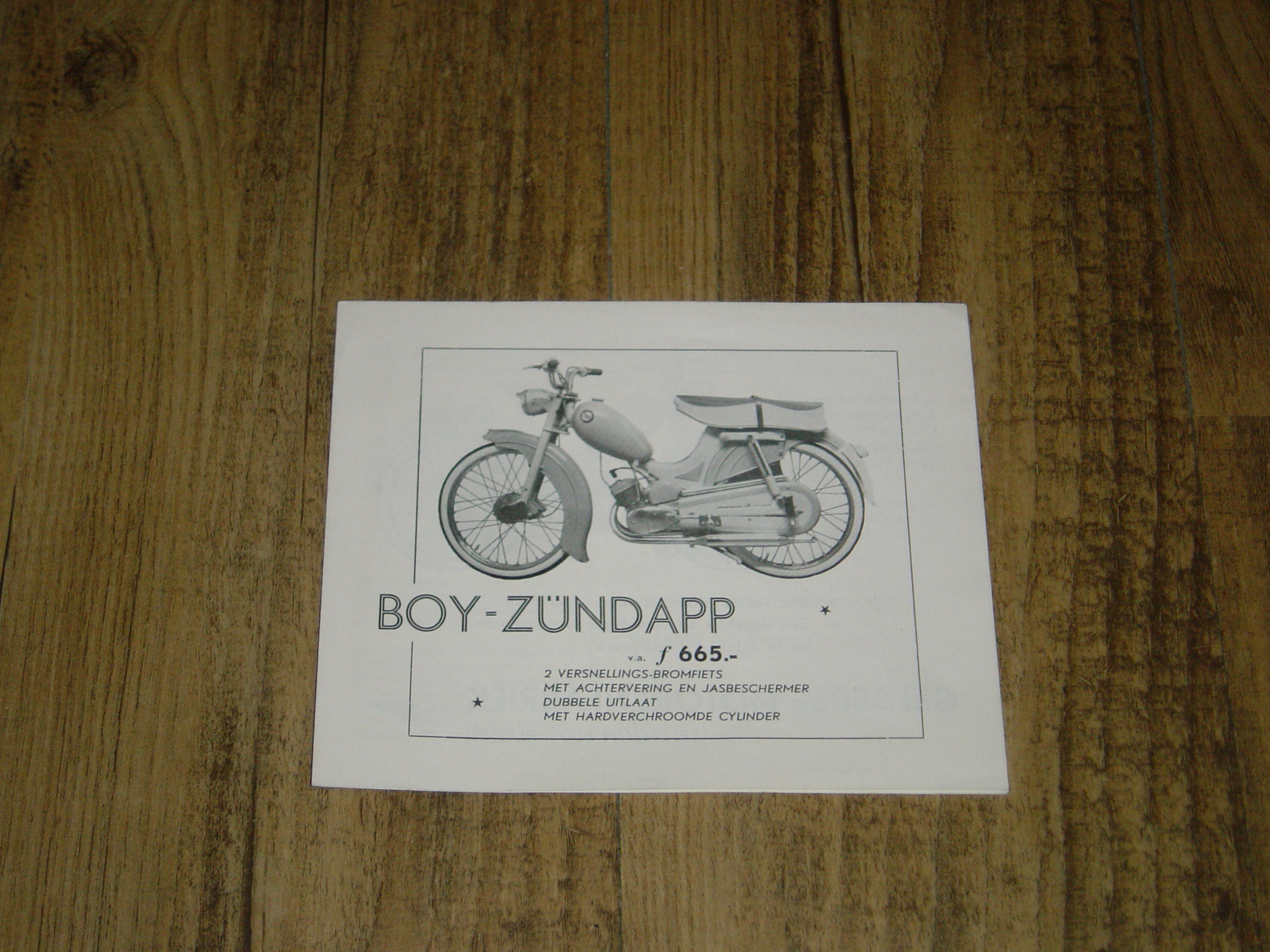 Prospekt NL - 1957  BOY-ZüNDAPP