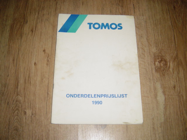 Onderdelenprijslijst  Tomos NL 1990