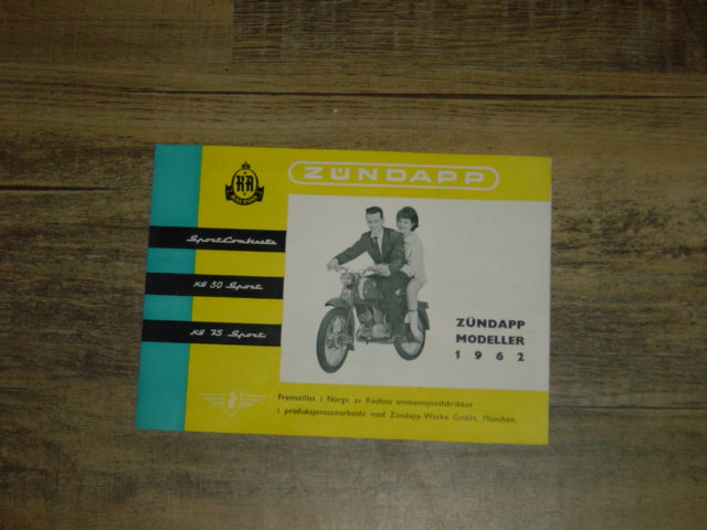 Reklame folder N - Zundapp Modeller 1962