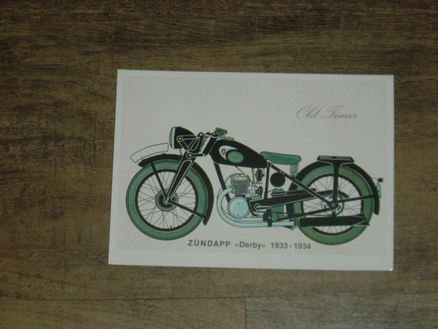 Zündapp Postkarte Derby 1933-1934