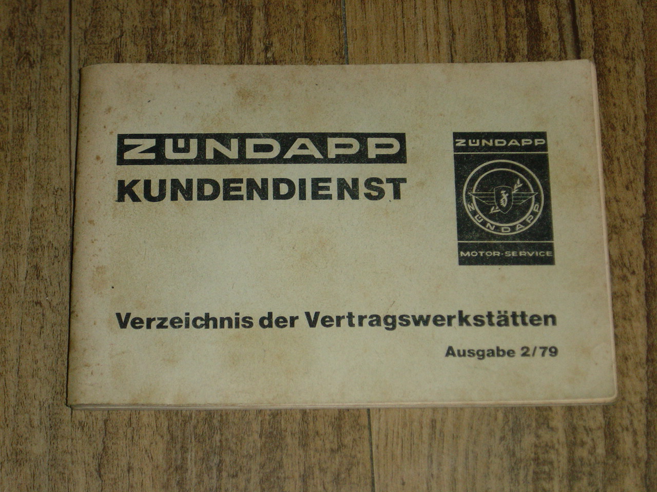 Verzeichnis der Vertragwerkstätten 1979