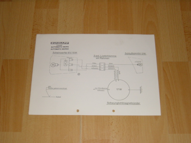 Electical diagram Luxus Automatic Mofa /Moped