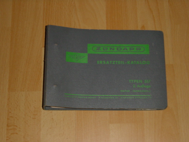 Onderdelen catalogus 517 Groene ordner 2e Auflage 1970-09