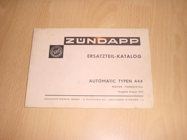 Ersatzteil-Katalog 444 1972-08