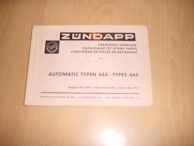 Parts Catalog 444 1974-03