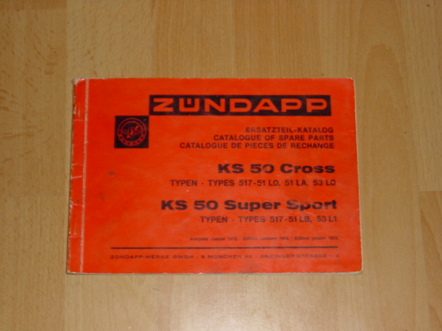 Ersatzteil-Katalog 517 1975-01 KS 50 Cross KS 50 Super Sport