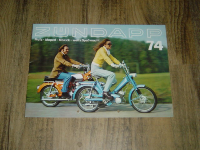 Reklame folder D - 1974 Mofa Moped Mokick - weil's Spass macht