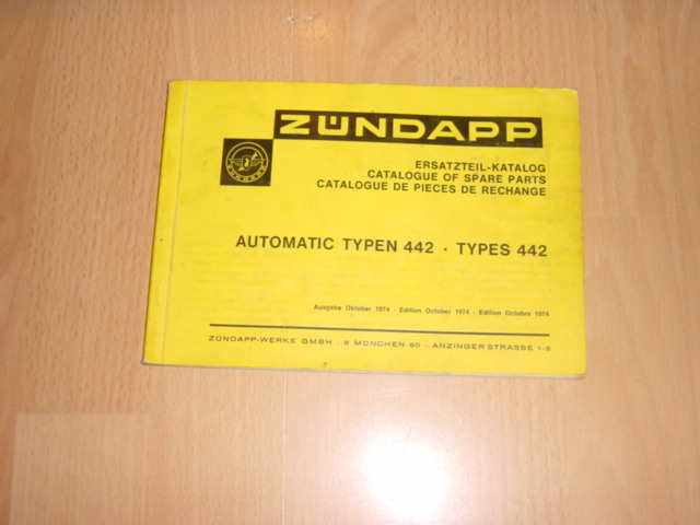 Parts Catalog 442 1974-10