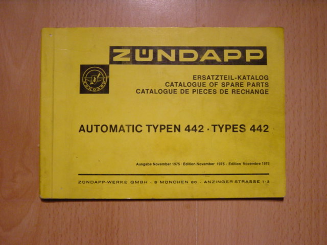 Parts Catalog 442 1975-11