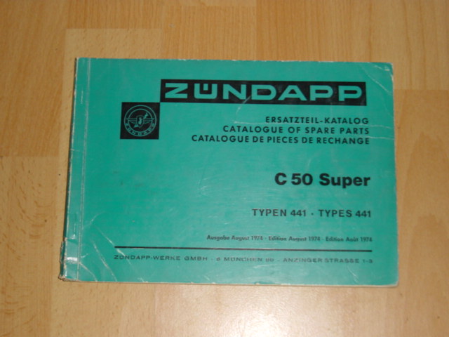 Parts Catalog 441 1973-04 C 50 Super