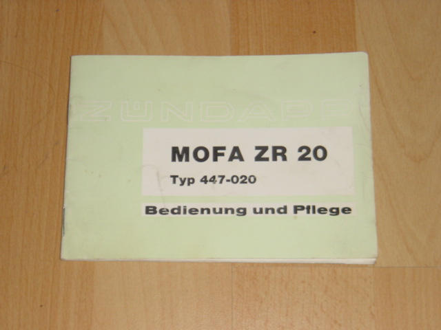 User manual D - 447 - 020 ZR-20
