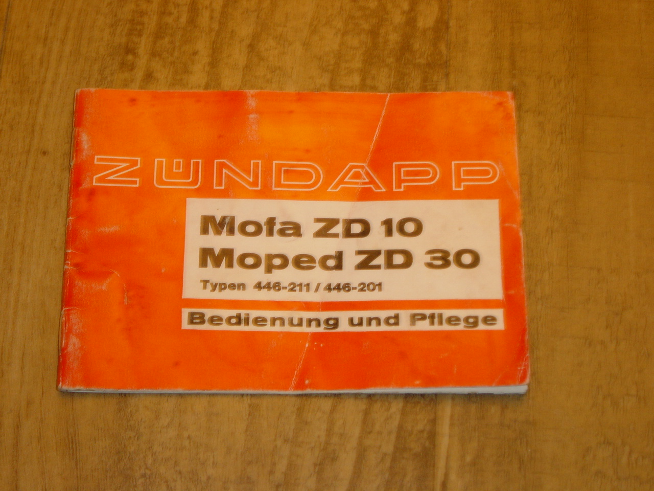 Bedienungsanleitung D - 446 - Mofa ZD 10  , Moped ZD 30