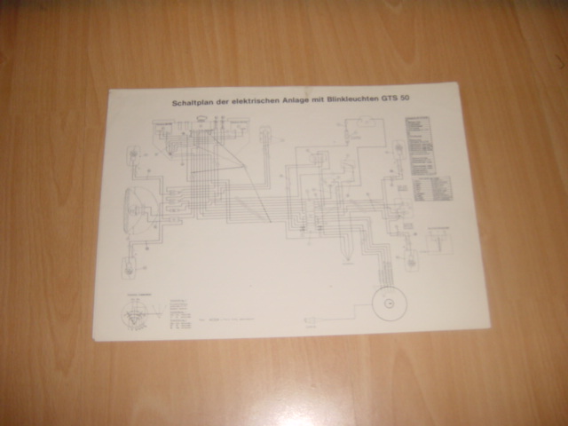 Electrisch schema GTS 50 Mit Blinkleuchte