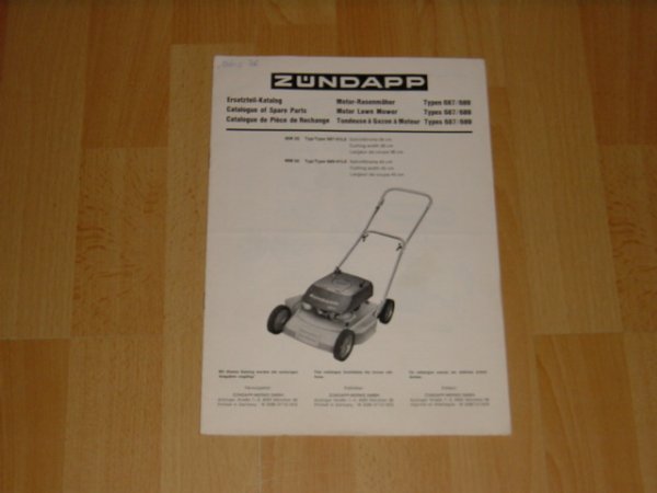Onderdelen catalogus 687/689 grasmaaier 1975-12