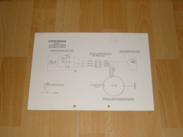 Electrisch schema Luxus Automatic Mofa /Moped