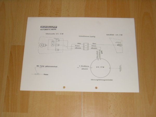 Electrisch schema Automatic Mofa