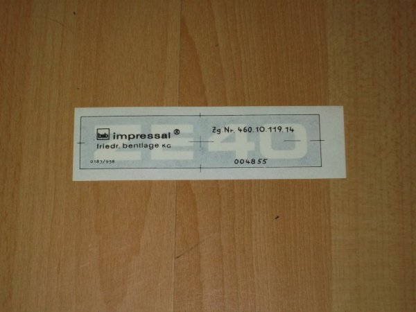 Sticker " ZE40 "