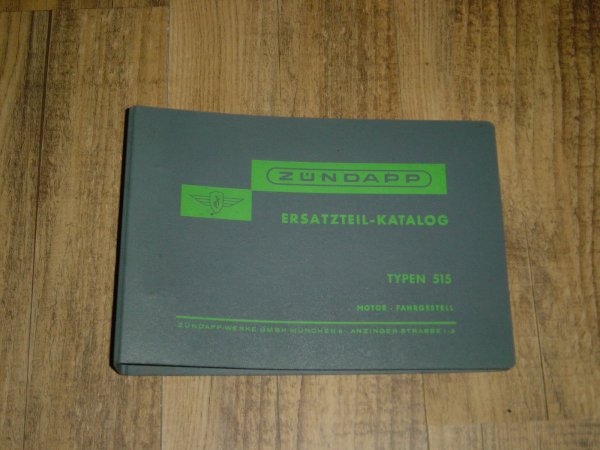 Onderdelen catalogus 515 Groene ordner