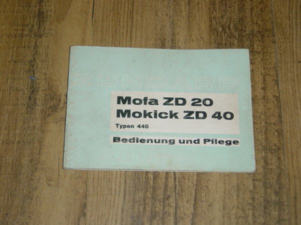 Instructieboekje D - 446 ZD20 446-40L0 & ZD 40 446-30L0