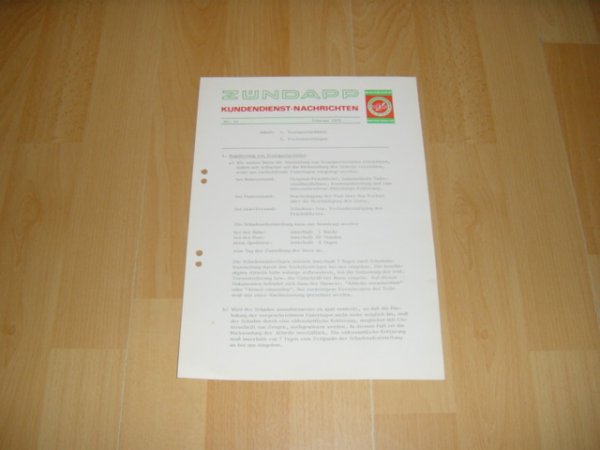 Kundendienst Nachtrichten (M) Nr. 11