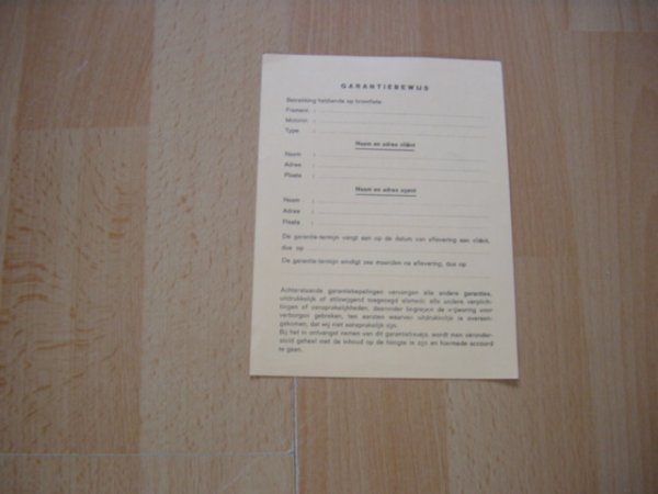 NL Garantiebewijs
