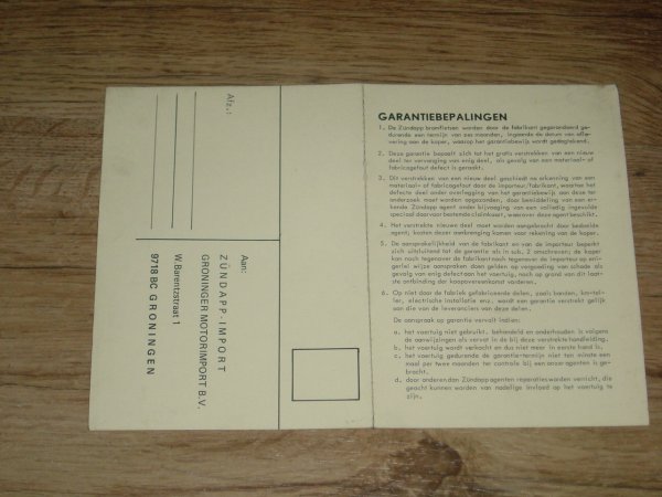 NL Garantiebewijs Groninger Motor Import