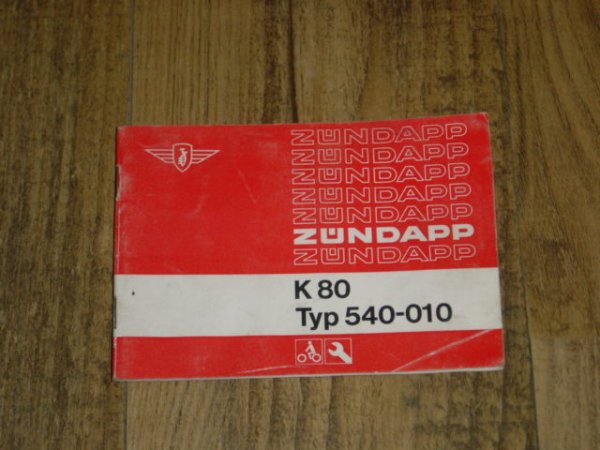 Instructieboekje D - 540 - 010 K 80