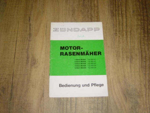 Instructieboekje D - Rasenmäher Typen 685