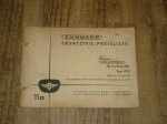 Ersatzteile-Preisliste 11a 01-01-1959