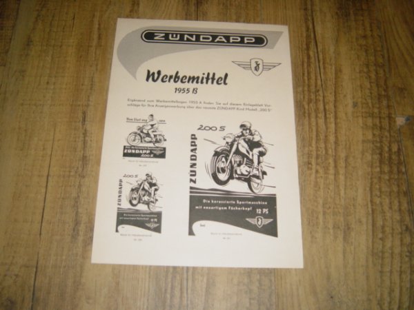 Reklame folder D - Werbemittel 1955 B